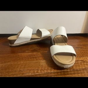 Lucky Brand Wyntor Womens Leather Wedge Sandals